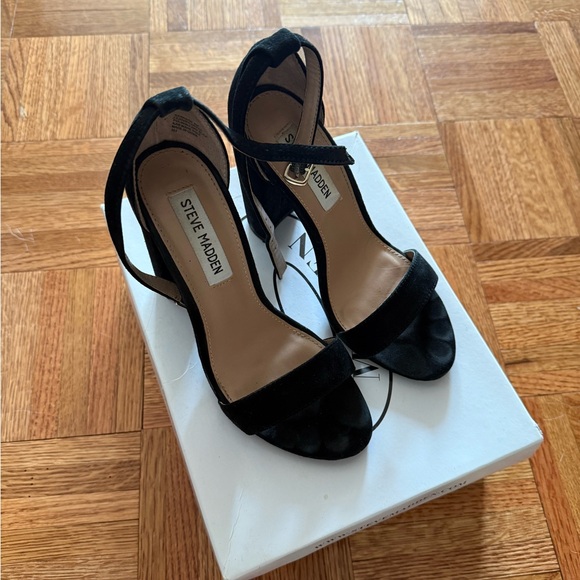 Steve Madden Black Block Heels - Picture 1 of 5